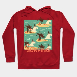 The Surfing Cartoon Illustration 1 Hoodie